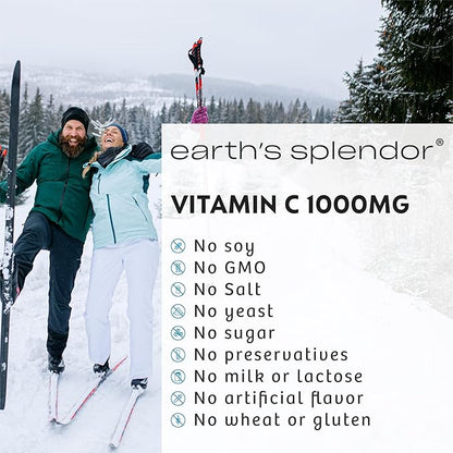 Earth's Splendor Vitamin C 1000 mg (100 Caplets, 3+ Month 2 Pack