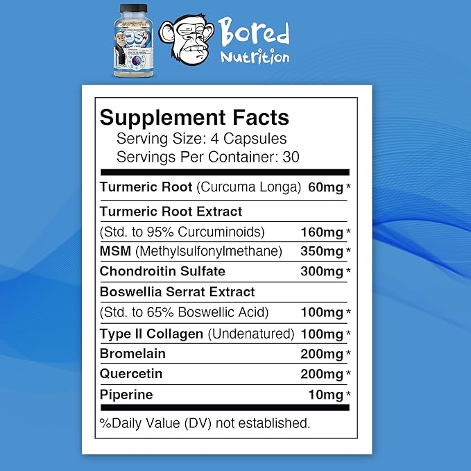 JSX Joint Support Supplement with Vegan 120 Capsules