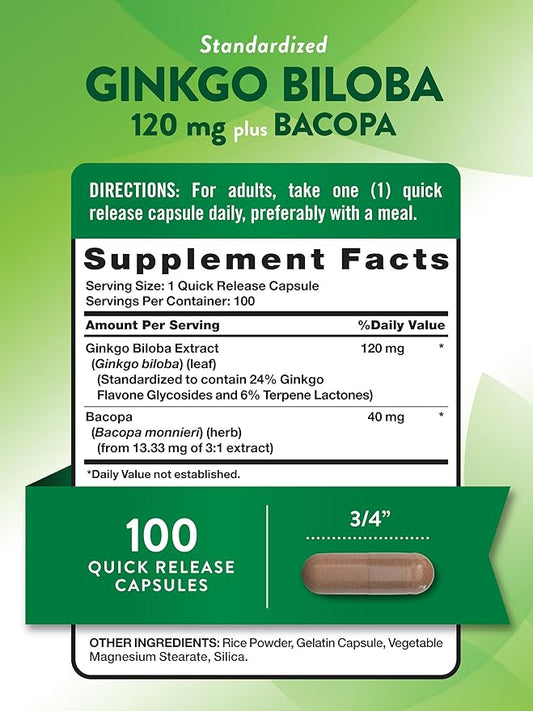 Ginkgo Biloba 120mg 100 Quick