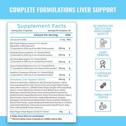 Milk Thistle + NAC Supplement 60 Capsules