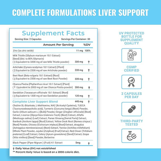 Milk Thistle + NAC Supplement 60 Capsules