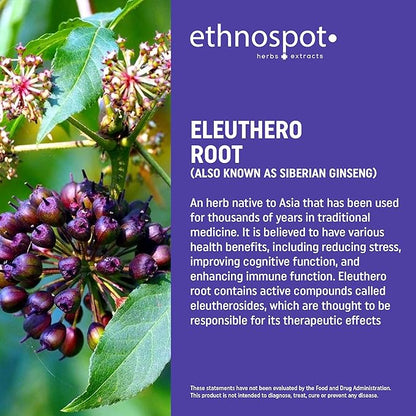 Full Spectrum Eleuthero Root Capsules 125 Vegan