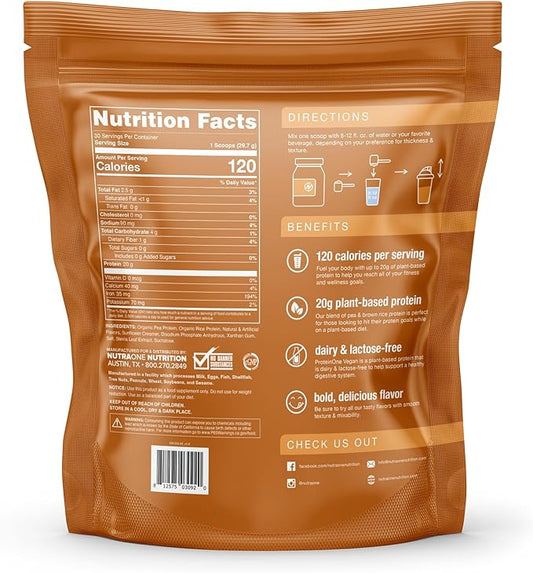 NutraOne ProteinOne Vegan Plant-Based Protein Powder