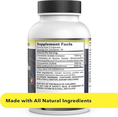 Healthy Joints System Glucosamine Chondroitin MSM 240 Tablets
