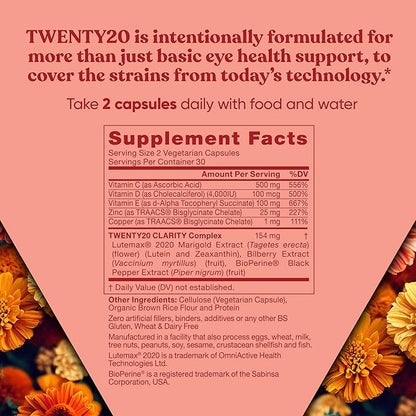 Twenty20 Eye Vitamins – Macular Health, 60 Soft