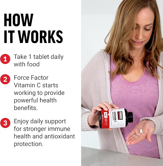 FORCE FACTOR Vitamin C 1000mg Immune 60 Vitamin
