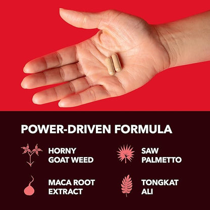 Horny Goat Weed for Men and Women - Extra Strength Performance Support with Maca Root Extract & Tongkat Ali & Muira Puama - Power, Performance and Energy Support - 2 Months Supply Herbal Supplement