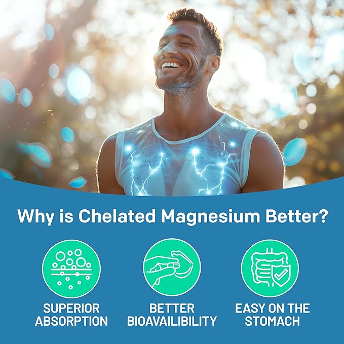 4-in-1 Chelated Magnesium Glycinate 500mg D3 K2 K2 Magnesium (240ct)