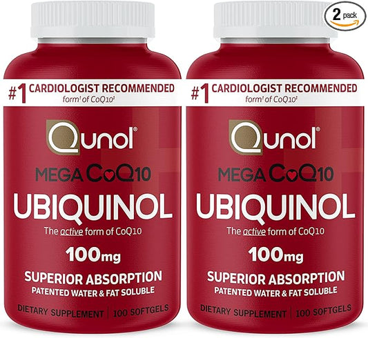 Qunol Mega Ubiquinol CoQ10 100mg Softgels- Q10 for 100 Count 2)
