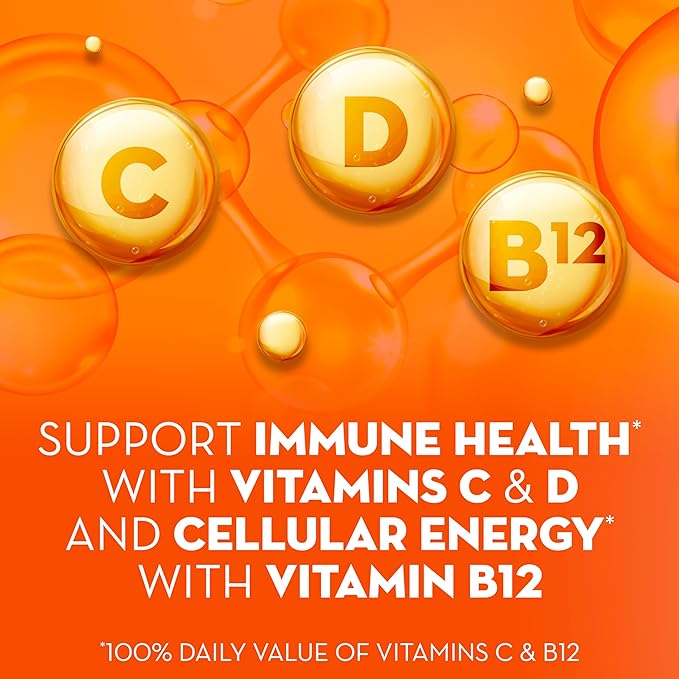 Metamucil 4-in-1 Fiber + Vitamins C, B12, Fizzy B12, Citrus 90 servings