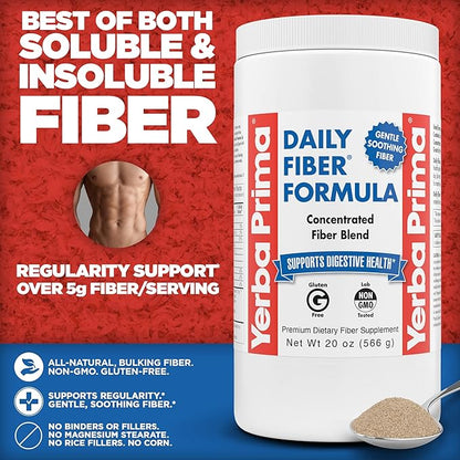 Yerba Prima Daily Fiber Formula 20 oz