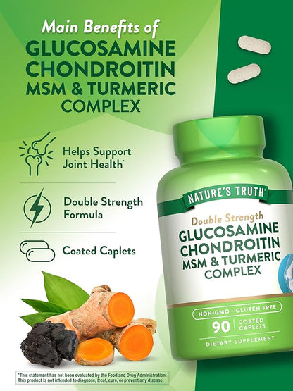 Nature's Truth Glucosamine Chondroitin MSM Complex 90 Caplets