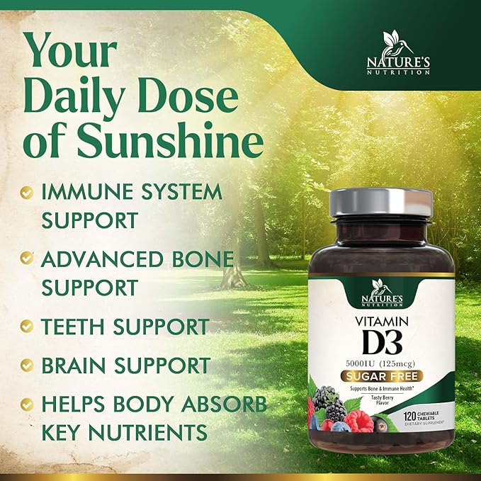 Vitamin D3 5000 IU (125 mcg) 120 Chewable