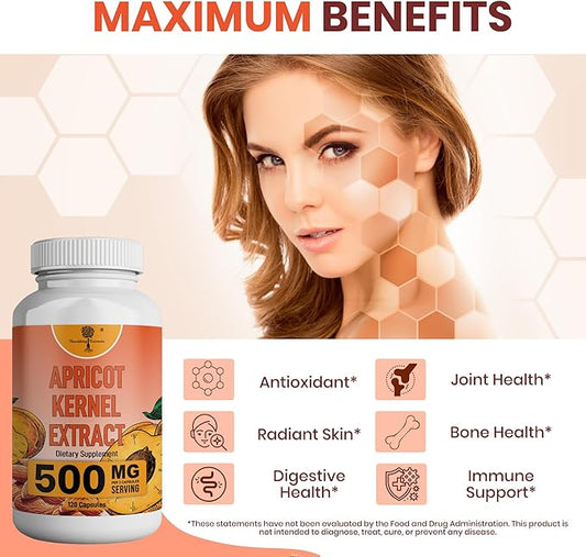 Organic Apricot Seeds Extract 500mg - 500mg 120 120 caps
