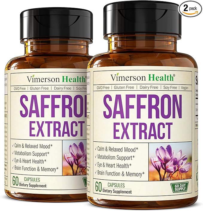 Saffron Supplements for Women & Men. 100% Pure 2 Pack