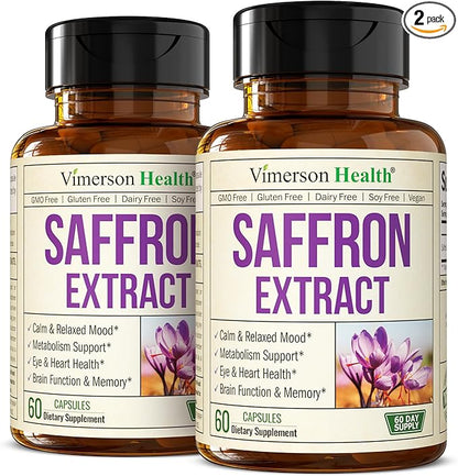 Saffron Supplements for Women & Men. 100% Pure 2 Pack