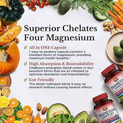 Vitalitown Magnesium Complex, 240 Capsules, Magnesium