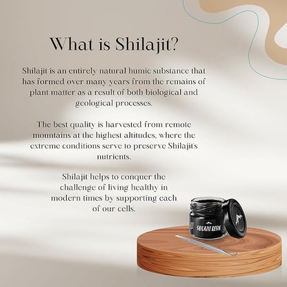 Pure Himalayan Shilajit, High Nutritional Potency, 85+ Plant-Derived 3rd Party (30g)