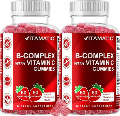 Vitamatic Vitamin B Complex Gummies 60 Gummies (2 Bottles)