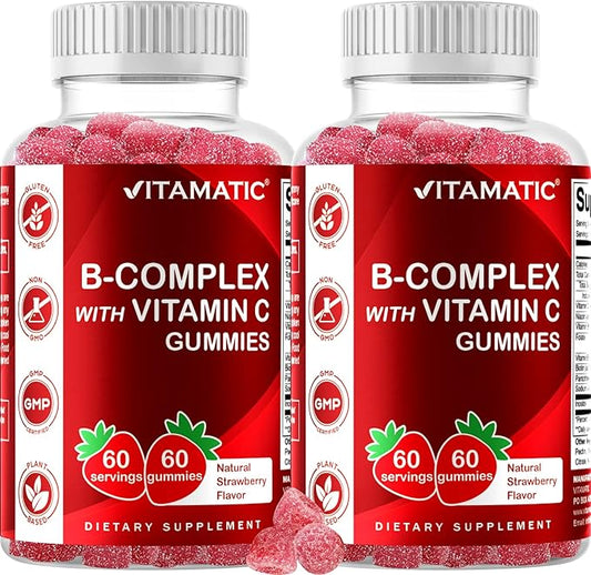 Vitamatic Vitamin B Complex Gummies 60 Gummies (2 Bottles)