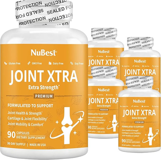 NuBest Joint Xtra - Joint Support Supplement - Joint Health Formula with Triple Joint Strength - Glucosamine, Chondroitin, Turmeric, MSM & Boswellia for Joint Health & Cartilage Health (Pack 5)