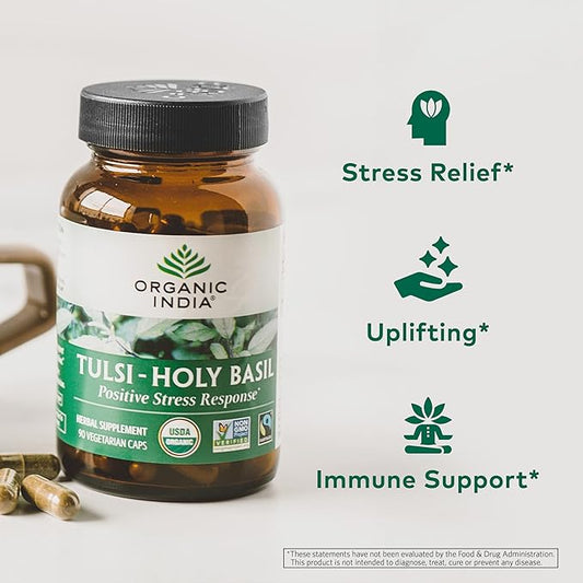 ORGANIC INDIA Tulsi Herbal Supplement 90 Capsules