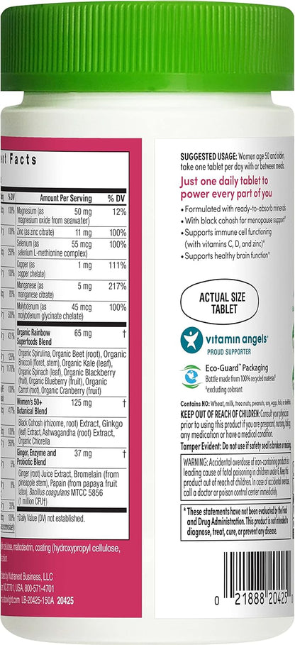 Rainbow Light Multivitamin for Women 50+, 50+ Multivitamin 150 Tablets