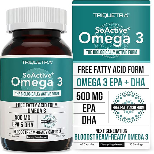 SoActive® Omega 3 EPA & DHA 3 | 95% Absorption (60 Capsules)