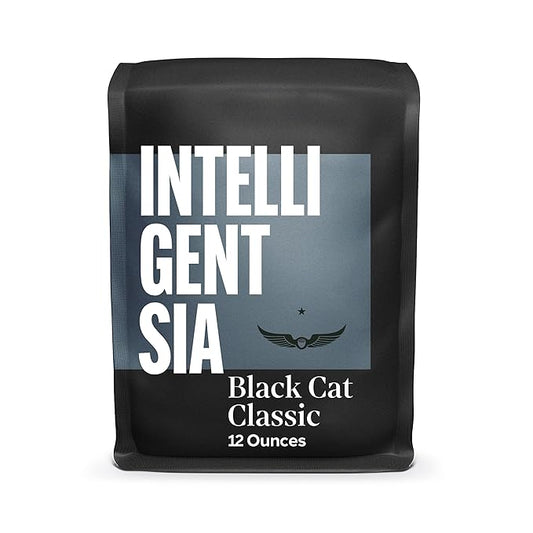 Intelligentsia Coffee, Medium Roast Whole Bean Coffee - Black Cat Espresso 12 Ounce Bag with Flavor Notes of Stone Fruit, Dark Sugars and Dark Chocolate