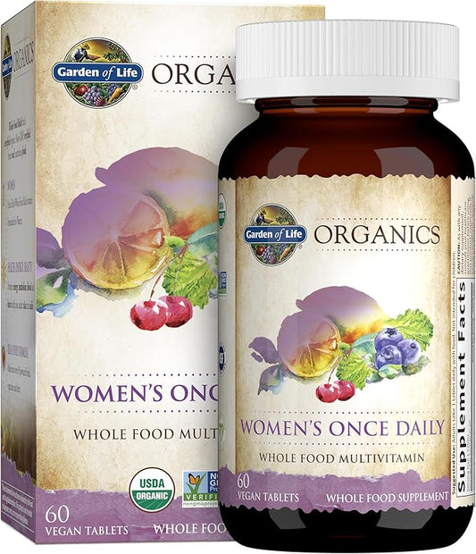 Garden of Life Organics Multivitamin for Women 60 Tablets,