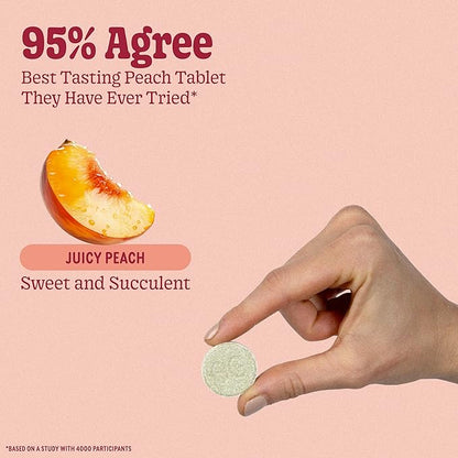 8Greens Supergreens Tablets | Super Greens Powder Superfood Tablet, Metabolism Immunity & Focus, Daily Greens Effervescent Tablets, Organic: Aloe Vera, Spirulina, Chlorella, Peach, 60 Servings