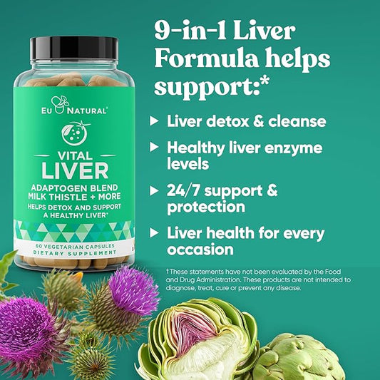 Vital Liver Cleanse Detox & Repair 9-in-1 Liver 60 Vegetarian