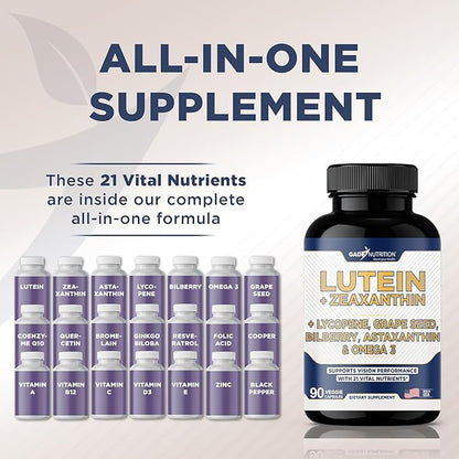 Lutein and Zeaxanthin Supplements 3, Resveratrol,