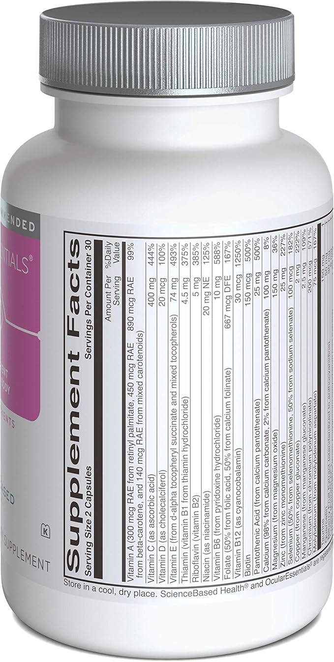 ScienceBased Health OcularEssentials Whole Body Formula 30 Key 60 Capsules