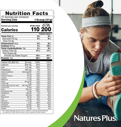 Natures Plus SPIRU-TEIN 1.2 lbs, 17 Servings