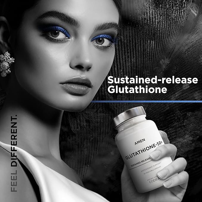 Amen Glutathione-SR+ Advanced Sustained-Release Supplement 2-Month Supply 60 Capsules
