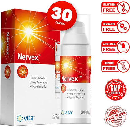 Vita Sciences Nervex Maximum Neuropathy Support, Scientifically Developed for Effective Natural Fast Cream for Feet, Hands, Legs, Toes