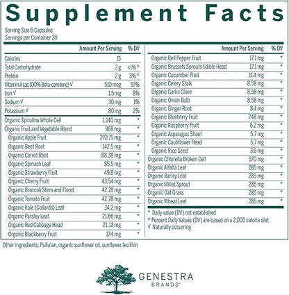 Genestra Brands Phyto Greens Capsules 180 Capsules