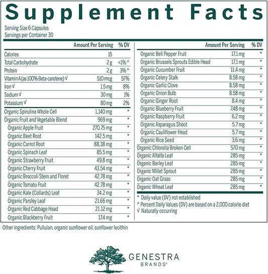 Genestra Brands Phyto Greens Capsules 180 Capsules