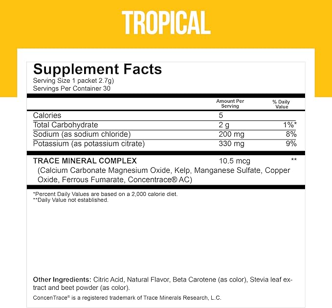 Dr. Price Electrolytes Powder Packets - Electrolytes No Sugar - Hydration Packets - Electrolyte Mix - Keto Electrolytes - (30 Packets) Fasting Electrolytes - Water Enhancer, Sports Drink - Tropical