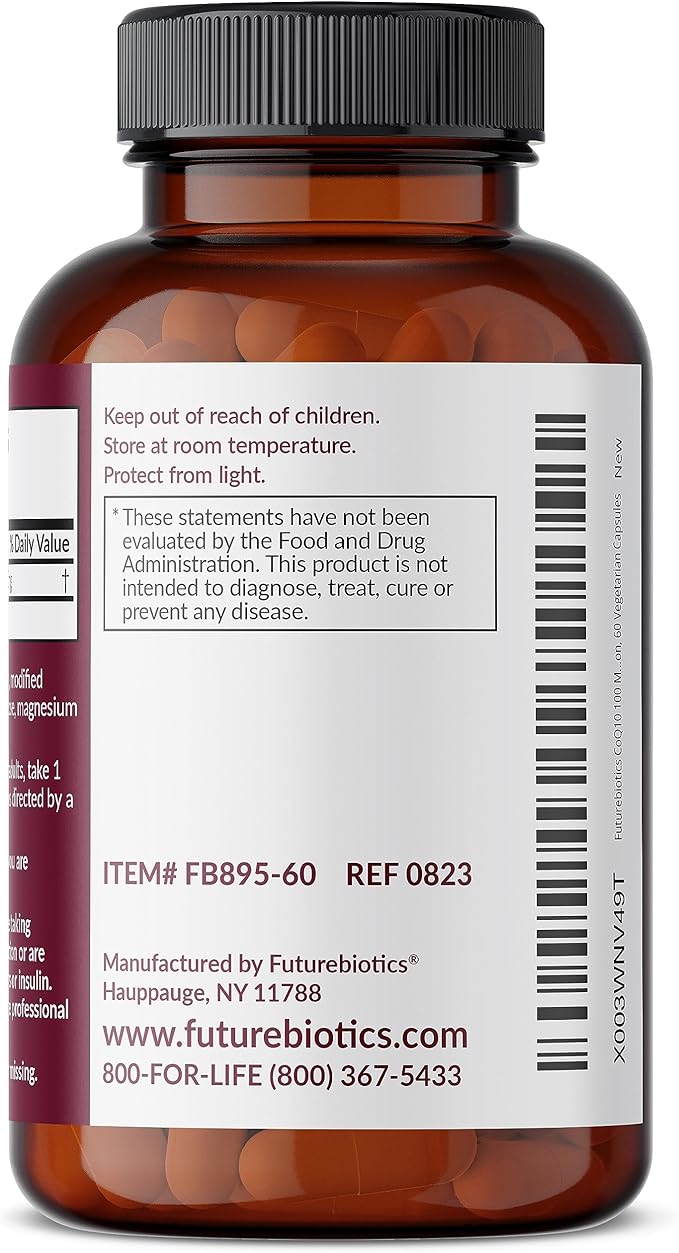 Futurebiotics CoQ10 100 MG Cellular Energy 60 Vegetarian