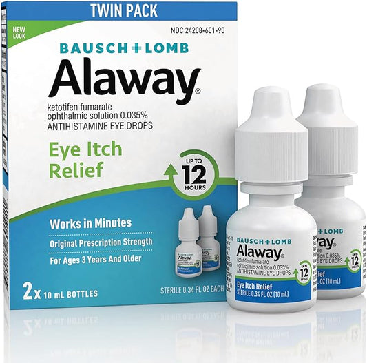 Alaway Antihistamine Eye Drops, Allergy Relief 12 Hours, 0.34 Fl 2)
