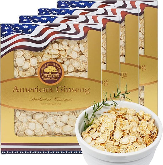 American Ginseng Slices from Wisconsin (Sliced 4 Boxes 1 Pound)