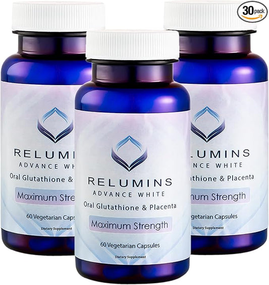 Relumins Advanced White Oral Glutathione Brightening 60 Capsules 3 Bottles