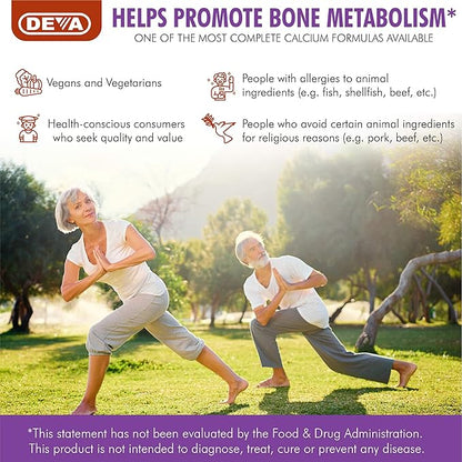 DEVA Vegan Calcium Magnesium Supplement Plus, 90-Tablets, 2-Pack 2-Pack