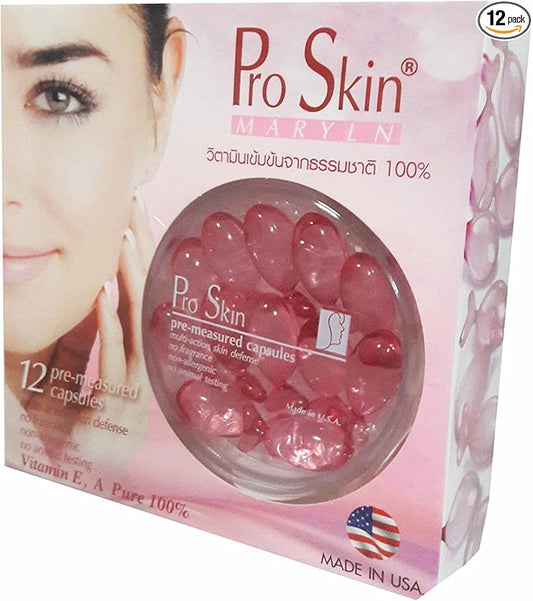 Pro Skin Pre-Measured Capsules, Vitamin E, 100% (12 (12 Pre-Measured