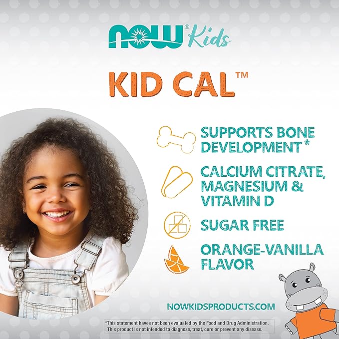 NOW Supplements, Kid Cal with Calcium 100 Chewables,
