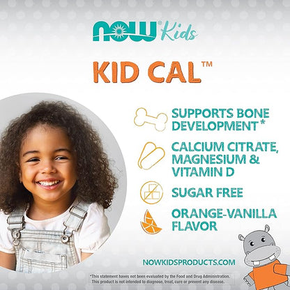 NOW Supplements, Kid Cal with Calcium 100 Chewables,