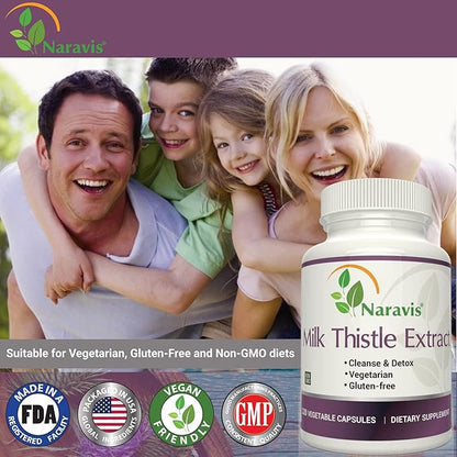 Milk Thistle Extract 4:1 Extract 2000mg - 120 Capsules
