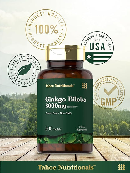 Carlyle Ginkgo Biloba 3000mg Per 200 Tablets